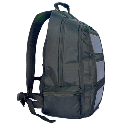 Рюкзак черного плечевого ремня солнечный поручая для на открытом воздухе перемещения