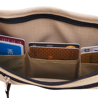 Русое перемещение талии РФИД кладет бумажник в мешки для паспорта/наличных денег/спорта