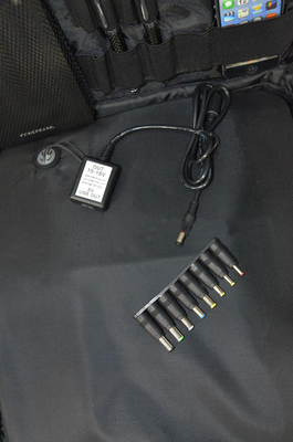 Рюкзак черного плечевого ремня солнечный поручая для на открытом воздухе перемещения