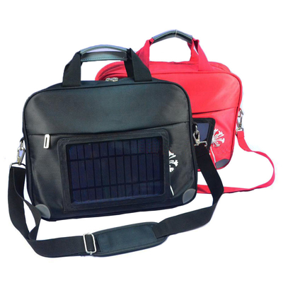 Рюкзак водоустойчивого ноутбука нейлона солнечный поручая с резервным батарейным питанием УСБ