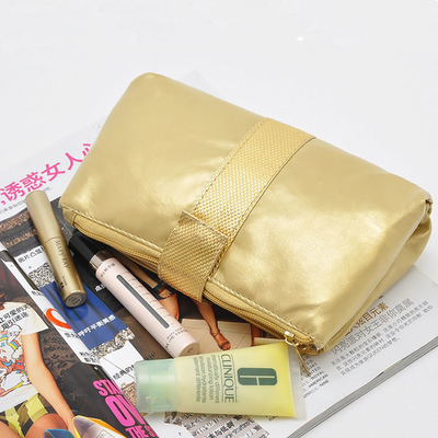 Цвет золота сумки перемещения гигиенической косметикаи женщин ванной комнаты ПВК для перемещения