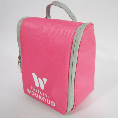 Сетка сумки мытья перемещения гигиенической косметикаи розовых женщин внутри подгонянного размера